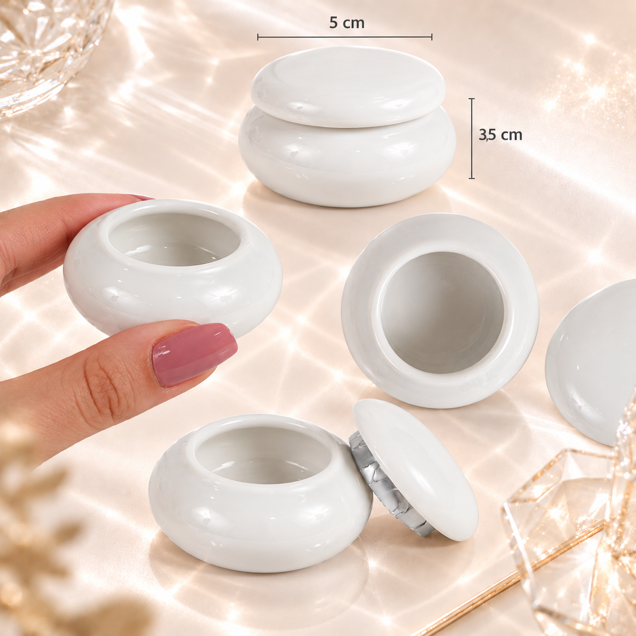 Dappen de ceramica con Tapa