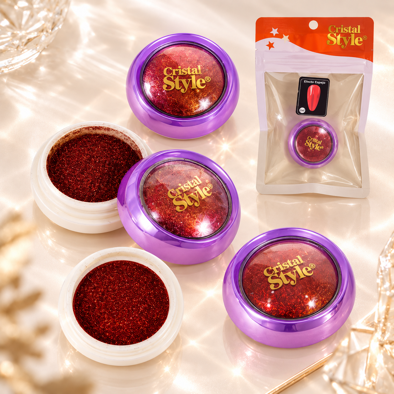 Efecto Dorado para Uñas – Caja x6