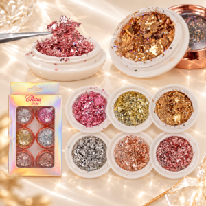 Flakes Metalizados para Uñas x 6 Colores