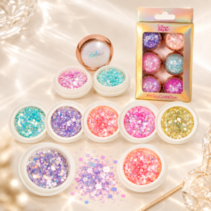 Glitter Mix para Uñas Tonos Pastel x 6 Colores